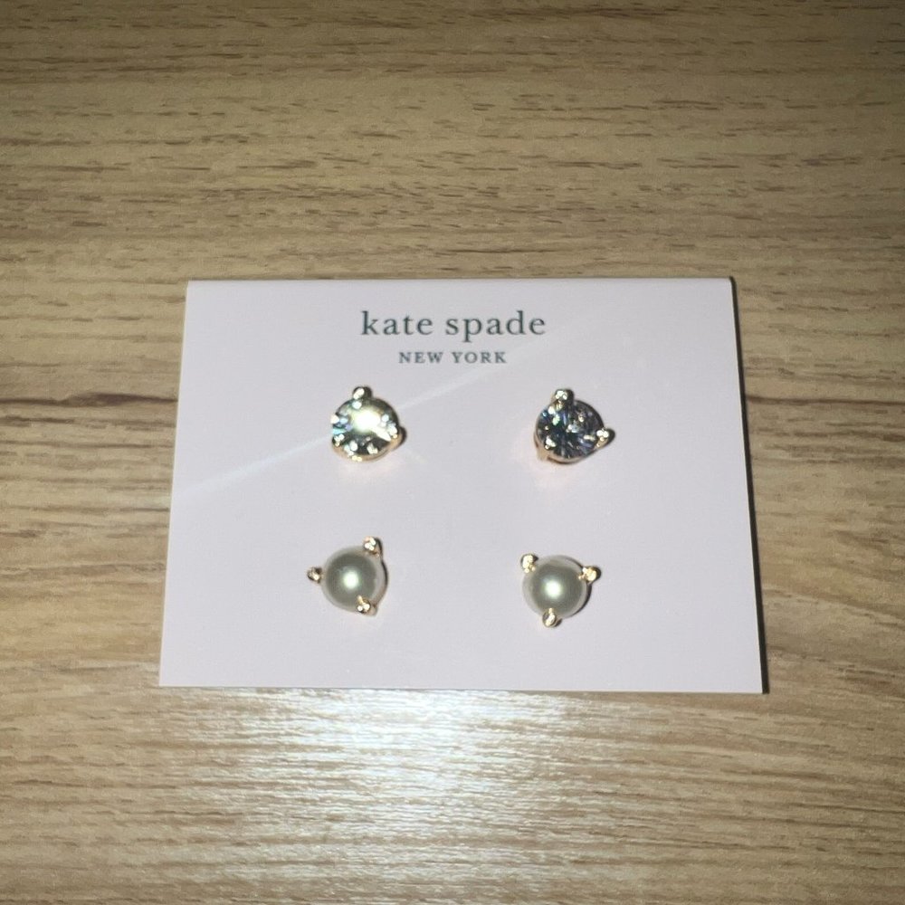 Kate Spade Rise and Shine Gold Plated Stud Earrings Set of 2